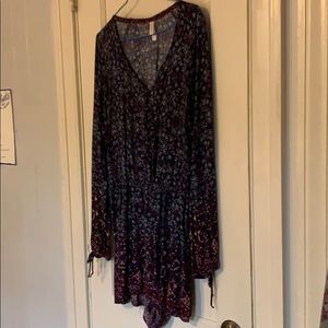 Patterned Long sleeve Romper